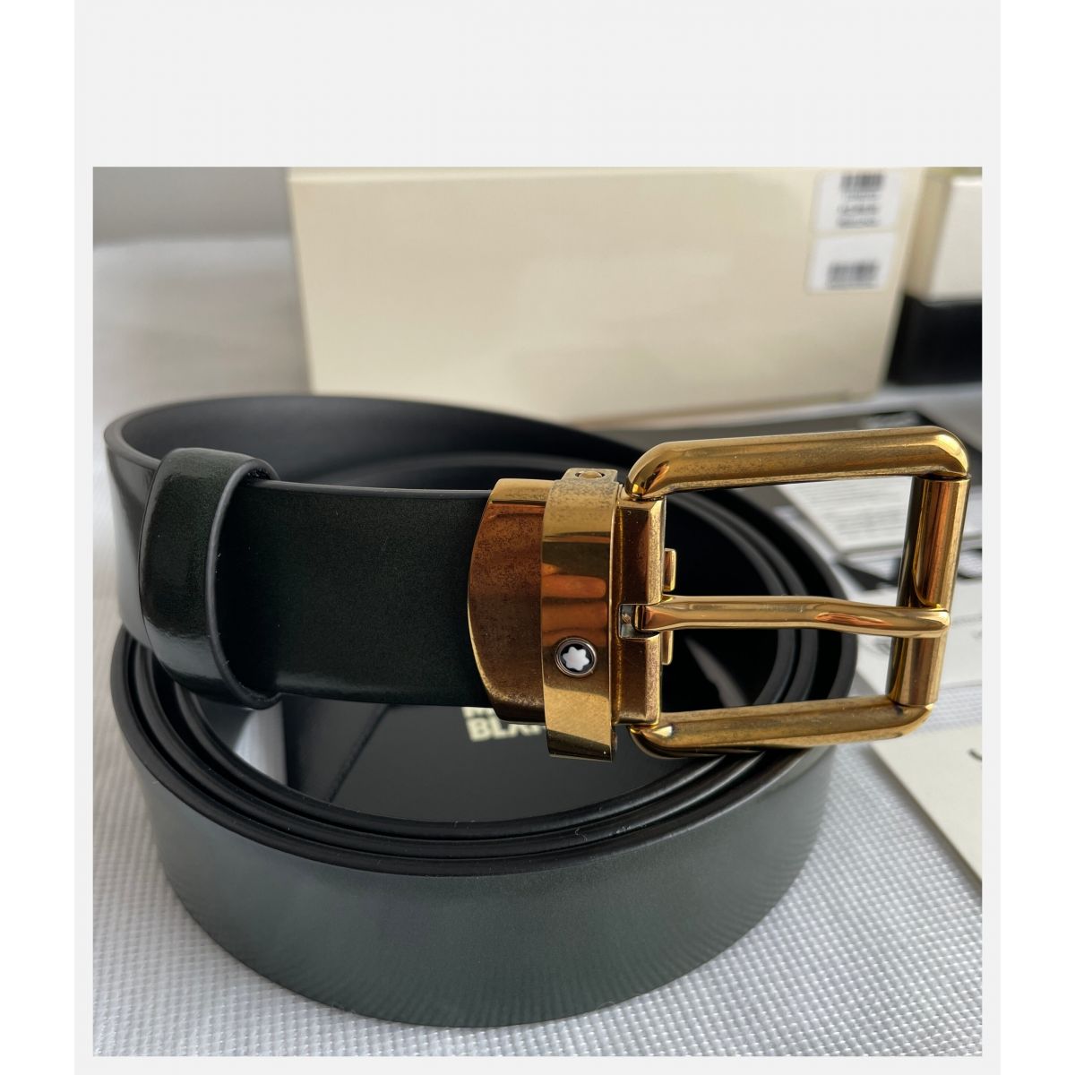 Ремень поясной Montblanc винтажная пряжка | MB129454 Ремень поясной Montblanc винтажная пряжка | MB129454