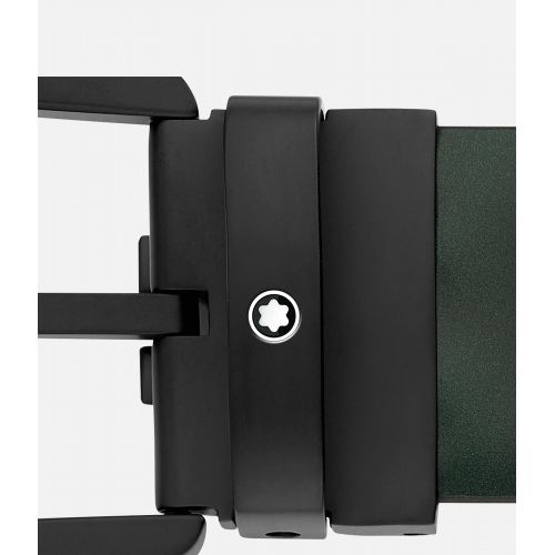 Ремень Montblanc классический широкий темно зеленый | MB129428